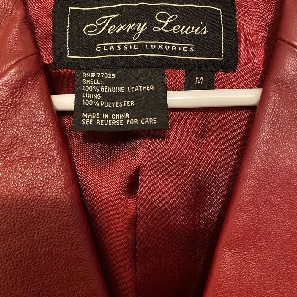 Women's Red Leather Jacket